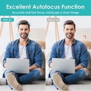 Vizolink 2K/1080p Webcam with 2 Microphones for PC Laptop Conference Streaming Gaming Autofocus USB Web Cam