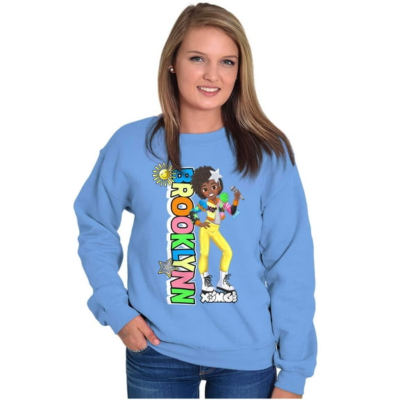 XOMG POP Cute Brooklynn Vibes Cartoon Women Plus Size Sweatshirt Brisco Brands 2X