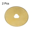 thumbnail image 3 of Unique Bargains Rotary Cutter Blades 45mm Steel for Sewing, Gold Tone, 2 Pieces, 3 of 5