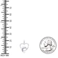 thumbnail image 2 of 925 Sterling Silver Womens Cubic Zirconia Heart Dolphin Charm Pendant for Women, 2 of 2