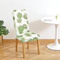 thumbnail image 3 of Dining Room Chair Covers Set of 4, Soft Stretch Kitchen Chair Covers Slipcover Protector, Removable Washable Geometric Parson Chair Covers 4 Pack, Sage Green, 3 of 6
