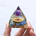 thumbnail image 2 of Pirámide de orgonitaamatistaperidotoenergía de cristal curativoartesanías de orgón (C), 2 of 3