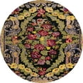 thumbnail image 1 of Ahgly Company Machine Washable Indoor Round Abstract Bronze Brown Area Rugs, 3' Round, 1 of 7