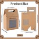thumbnail image 2 of Rectangle Paper Gift Boxes with Clear Window for Party Wedding Bakery Box BurlyWood 5.8x9.7x15.1cm, 2 of 9