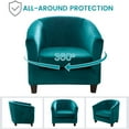 thumbnail image 6 of CJC Club Chair Covers, 2-Piece Velvet Tub Chair Slipcover, Armchair Sofa Couch Cover, Elastic Furniture Protector(1 Pack), 6 of 9