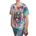 thumbnail image 4 of Hippie French Bulldog Portrait Watercolor Tie-Dye Vintage Styles All Over Print 3D Shirt Unisex Merch Dog Lover Gifts - 00014, 4 of 6