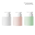 thumbnail image 2 of 3 Pack Clear Plastic Round Pump Bottles, Refillable Plastic Pump Bottles for Dispensing Lotions, Shampoos (6.76oz), 2 of 3