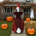 thumbnail image 5 of Halloween Vampire Cape Goose Costume - Fits 23 Inch Porch Geese, Red Cape for Lawn & Patio Decor, Spooky Outfit to Dress Up Porch Geese for Halloween Celebrations, Red, 5 of 6