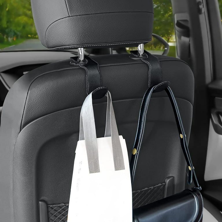 VTECHOLOGY Car Seat Headrest Hook 4 Pack Car Seat Backpack Hooks Seat  Headrest Hooks Car Seat Holder Organizer for Purses,Bags,Cloths,Car Water  Bottle