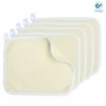 Deago 5Piece Beige Exfoliating Washcloth Set, DualSided Weave for Skin Exfoliation and Massage