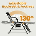 thumbnail image 2 of Adjustable 3 Fold Massage Table, 71in 3-Section Tattoo Chair w/Hydraulic Stool -, 2 of 7