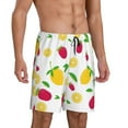 thumbnail image 2 of Wukai Strawberry and Lemon Men’s Short Pajama Pants With Pockets Soft Sleep Pj Shorts for Men-3X-Large, 2 of 6