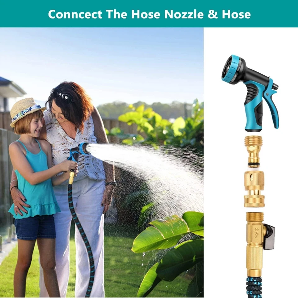 PURELY- 2 Pack 3/4 Garden Hose Quick Connect Water Solid Brass Female Male Connector Set