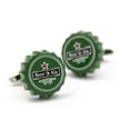thumbnail image 2 of Tapa de botella de cerveza verde Cufflinks Creative para hombre, color cobre, 2 of 3