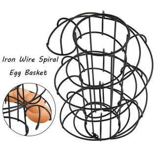 Chicken Egg Holder,Wire Egg Collecting Basket with Handle for Farm Eggs,  Fruits,Vegetables,Metal Wire Chicken Basket Decor for Kitchen,Countertop,  Farmhouse Rustic Style 