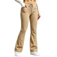 thumbnail image 3 of Stamzod Yoga Pants Women High Waisted Drawstring Flare Leggings for Women Tummy Control Workout Leggings with Pocket, 3 of 6