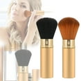 thumbnail image 5 of Retractable Kabuki Makeup Brush - Goat Hairs Blush Brushes Great for Blending Liquid, Cream, Mineral Cosmetics or Translucent Powder (Black), 5 of 5