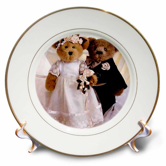 3dRose, Wedding Anniversary Personalized, 8 inch Porcelain Plate