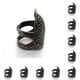 thumbnail image 1 of Cateissary Anillo de dedal de latón de protección, de trabajo duro, artesanías hechas a mano, accesorios de artesanía DIY para profesional, plata Plateado oscuro S 10piezas Cateissary CBP212522, 1 of 5