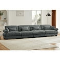 thumbnail image 2 of Super Comfort Oversized Modular Velvet Sectional Sofa Couch with Movable Ottoman,Corner Sectional with Bolstered Armrests, Deep Seat Cloud Couch, Convertible L Shaped Couch for Living Room, 2 of 14