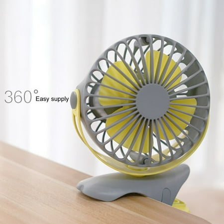 

Hariumiu Portable USB Rechargeable Fan - 360 Degree Rotating Desktop Summer Clip Cooling Fan with Long-Lasting Battery Life for Home Office School Dorm Outdoor Travel