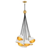 15 Light Large Chandelier In Modern-Glam Style 26 Inches Wide By 45 Inches High-Shell White Finish Hinkley Lighting 35906Shw