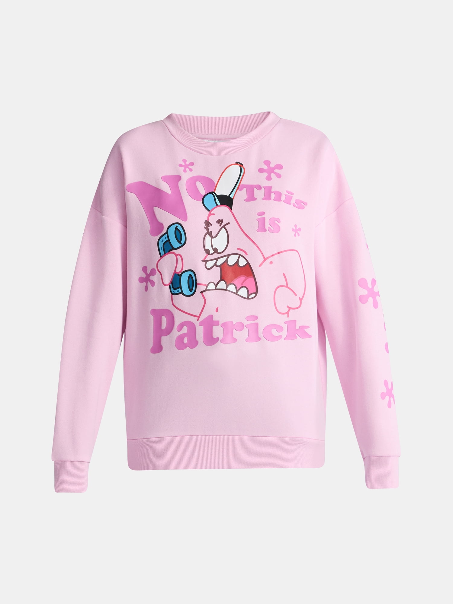 SpongeBob SquarePants Women’s Patrick Star Graphic Crewneck Sweatshirt, Sizes XXS-XXL