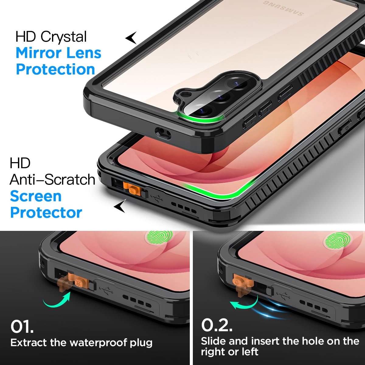AICase Waterproof Case For Samsung Galaxy S26+ Plus Military Shockproof Heavy Duty Cover