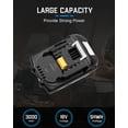 thumbnail image 4 of 2 Pack 3.0Ah 18 Volt Battery Replace for Makita 18V Battery BL1815 BL1840B, Compatible with makita 18v Battery Chargers and Cordless Power Tools, 4 of 11