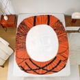 thumbnail image 5 of jejeloiu Football Sport City Bed Sheets,Orange Rugby Helmet King Sheets For Boys Teens 4 Pieces, 5 of 7