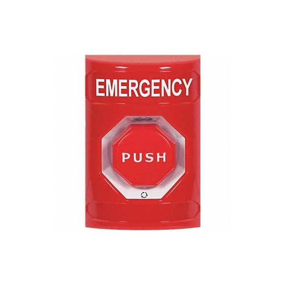SAFETY TECHNOLOGY Bouton Poussoir d'Urgence INTERNATIONAL, Bouton Rouge, SPDT