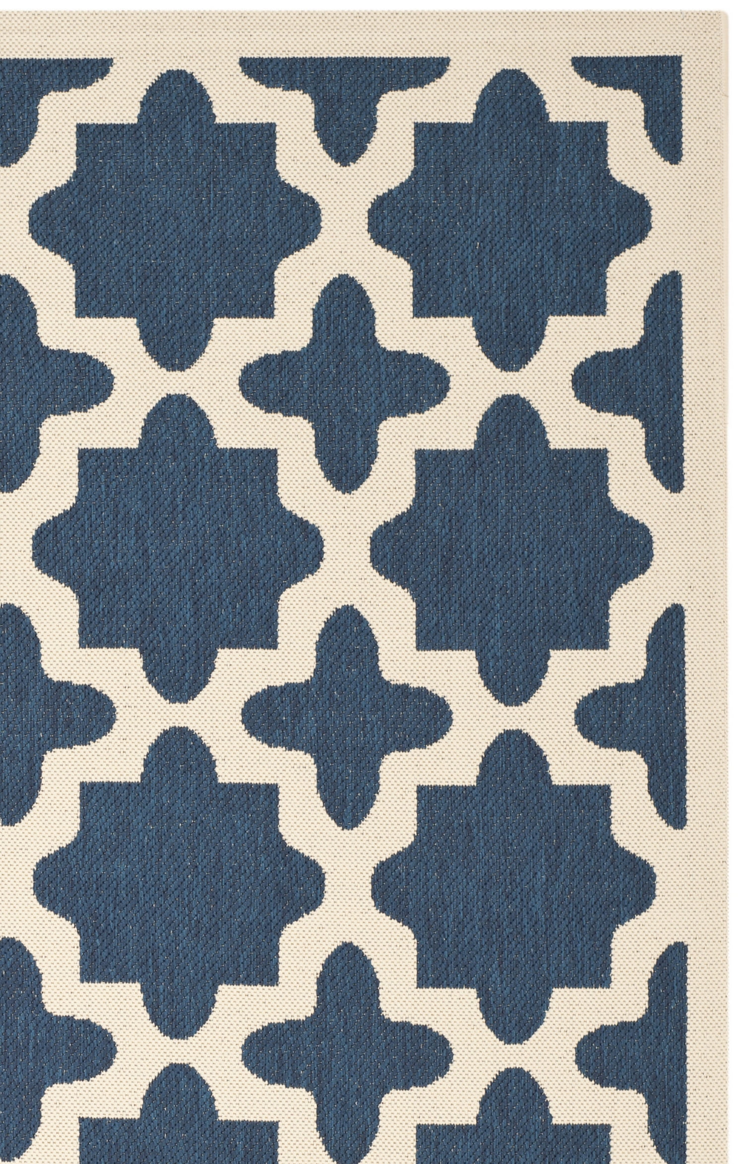 SAFAVIEH Courtyard Amanda Geometric Indoor/Outdoor Area Rug, 6'7" x 6'7" Square, Navy/Beige