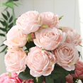 thumbnail image 2 of Flores artificiales 10 cabezas Sincero dalia para hogar boda fiesta, 2 of 4