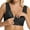 Black, variant on ,Women's Front Hook Wireless Bras,Plus Size Smoothing Seamless Comfort Bras Lace Trim Design, Wide Bands Plus Size Front Closure Everyday Bras for Old Women Black XL