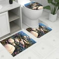 thumbnail image 1 of Boovnll Bathroom Rugs Set of 3, Super Soft & Absorbent Solid Color Plush Toilet Mat, Bath Mat Non-Slip Backing Quickly Drying for Bathroom, Kitchen, Pool, Bath Mats for Bathroom, 1 of 8