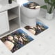 thumbnail image 2 of Yhmxh Alfombrillas de baño para bañoAlfombrilla de baño en forma de U, alfombrilla para el pie, alfombrilla para el baño, alfombrilla moderna para la puerta del baño, tres juegos Decoración del baño, 2 of 5