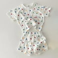thumbnail image 2 of XDZJLR Ensemble de Pyjama 2 Pcs pour Filles, Manches Courtes, Organique, 2 of 5