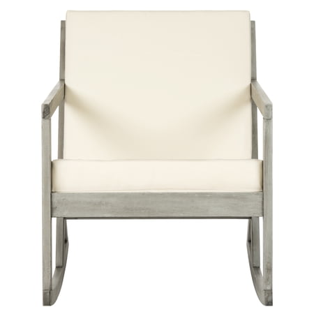 SAFAVIEH Vernon Outdoor Patio Rocking Chair, Gray/Beige