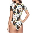 thumbnail image 4 of Naloa Rottweiler Women's Short-Sleeved Onesie, One-Piece Swimsuit for Parties, dates, clubs - Small, 4 of 9