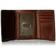Levis Mens Trifold Wallet - Sleek and Slim, Brown Stitch, Size One Size