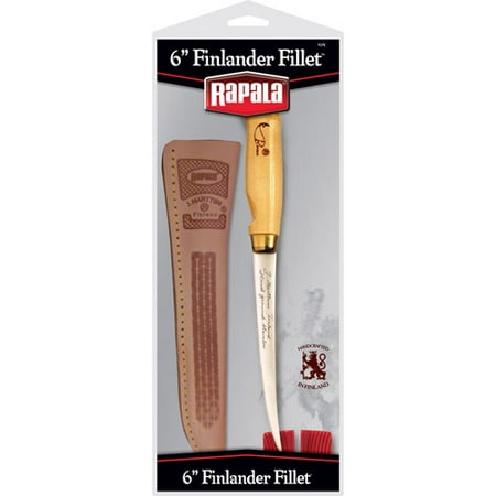 Rapala FLF6 Fillet Knife with Leather Sheath and (Best Saltwater Fillet Knife)