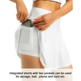 thumbnail image 3 of Stelle Women's Tennis Skirt Pleated Golf Skorts High Waisted with Pockets Inner Shorts Athletic for Workout Sports(White,S), 3 of 5