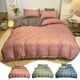 thumbnail image 1 of Mejor set de ropa de cama twin XL para residencias universitarias - Set de sábanas de poliéster lavado y suave de 4 piezas en rosa, verde y azul - transpirable, reversible y fácil de cuidar, 1 of 6