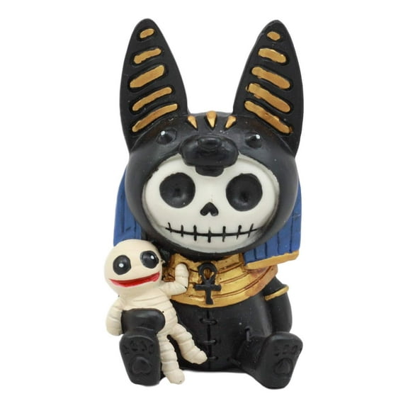 Egyptian Furrybones Anubis Figurine Small 3.5" Furry Bones Skeleton Decor Statue