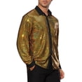 thumbnail image 4 of CAMISA DE LENTEJUELAS CHIC INSPIRADA PARA HOMBRES, CAMISA DE BOTONES DE MANGA LARGA, CAMISAS METÁLICAS BRILLANTES, 4 of 5