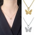 thumbnail image 2 of GKNET Choker Neck Chain Butterfly Pendant Gold Silver Necklace Women Fashion Pendants-silver, 2 of 9