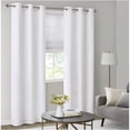 thumbnail image 4 of JERFIT White Polyester Basketweave Cordless Roman Shade for Windows, Room Darkening Thermal Insulation Energy Efficient Window Treatment, Inside or Outside Mount, 31" W x 64" L, 4 of 10