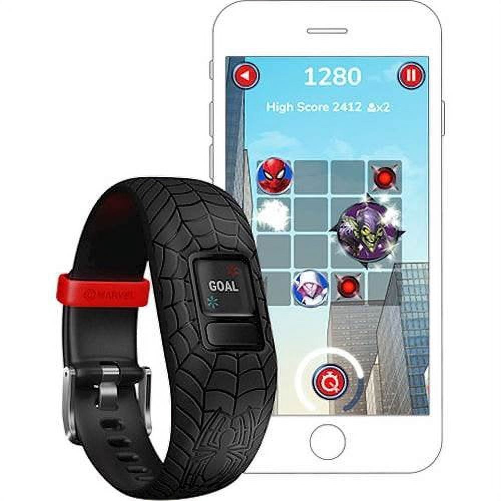 Garmin Vivofit Jr 2 Marvel Spider-Man - Fitness Band Per Bambini 6+ Anni, Impermeabile, Rosso - Foto 7