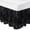 Black, variant on Abstract Halloween Bed Skirt Queen Size 16 Inch Drop, Cowweb Black Adjustable Elastic Dust Ruffles Bedskirt for Queen Bed Wrap Around Pleated Mattress Frame Cover
