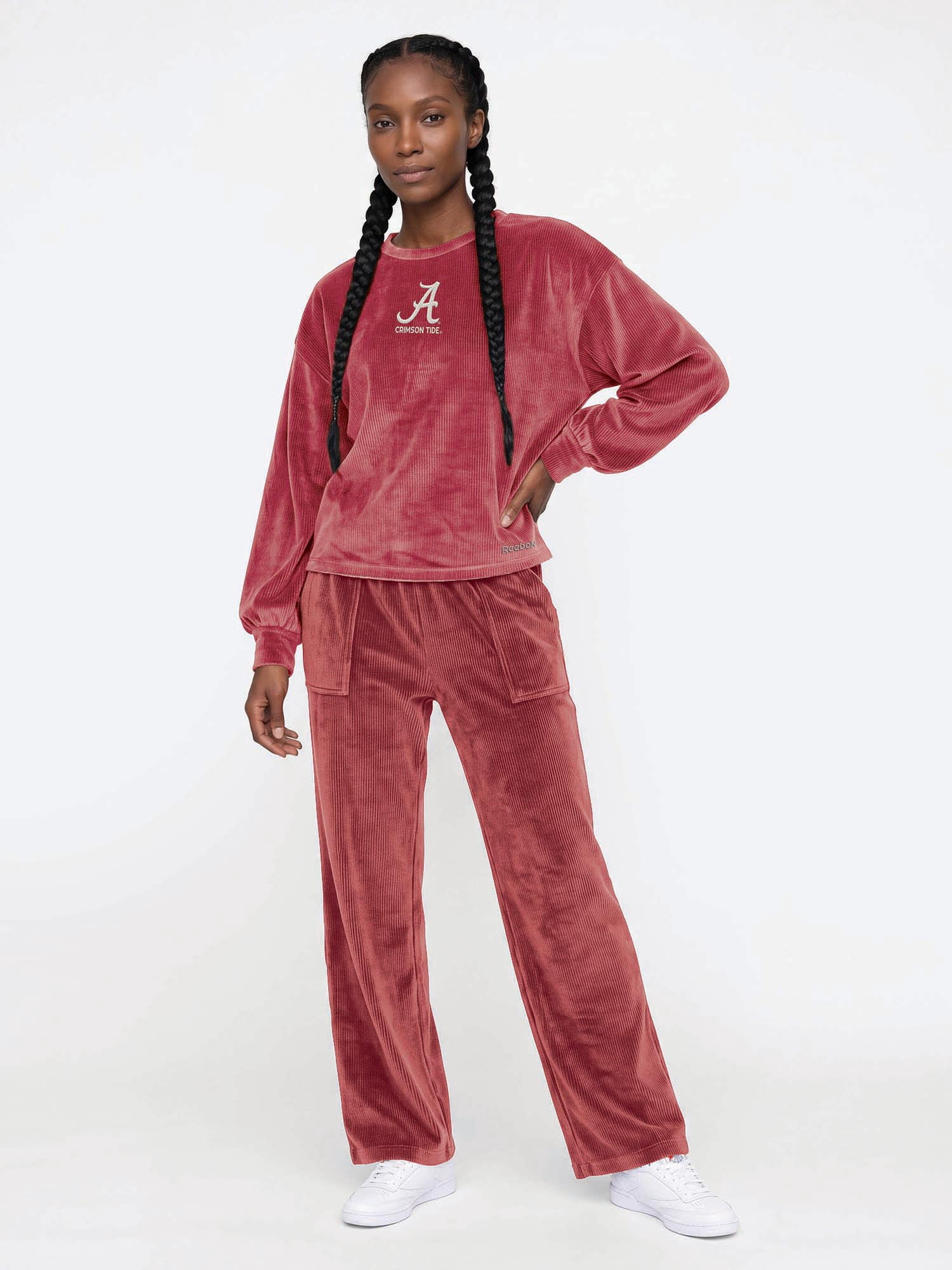 Alabama Crimson Tide Reebok Womens Crew Neck Pullover with Balloon Sleeves